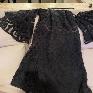 Thurley black lace dress